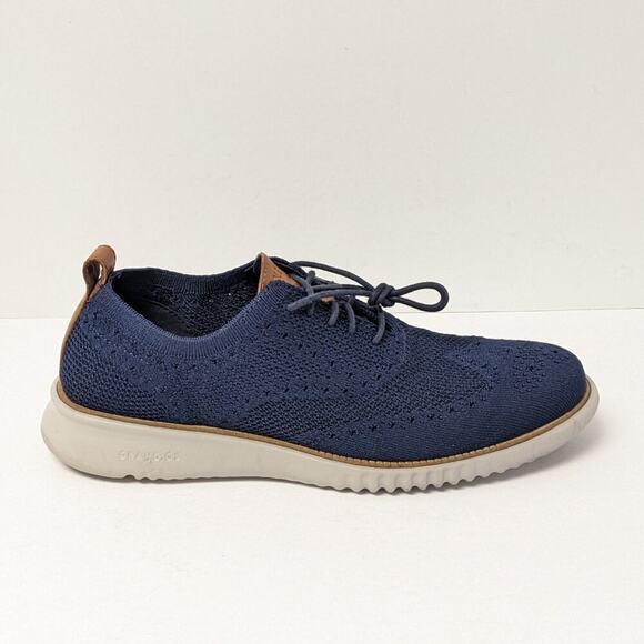 Cole Haan 2.Zerogrand Stitchlite Wingtip Oxfords, Navy, Men\'s 10 M main image 4